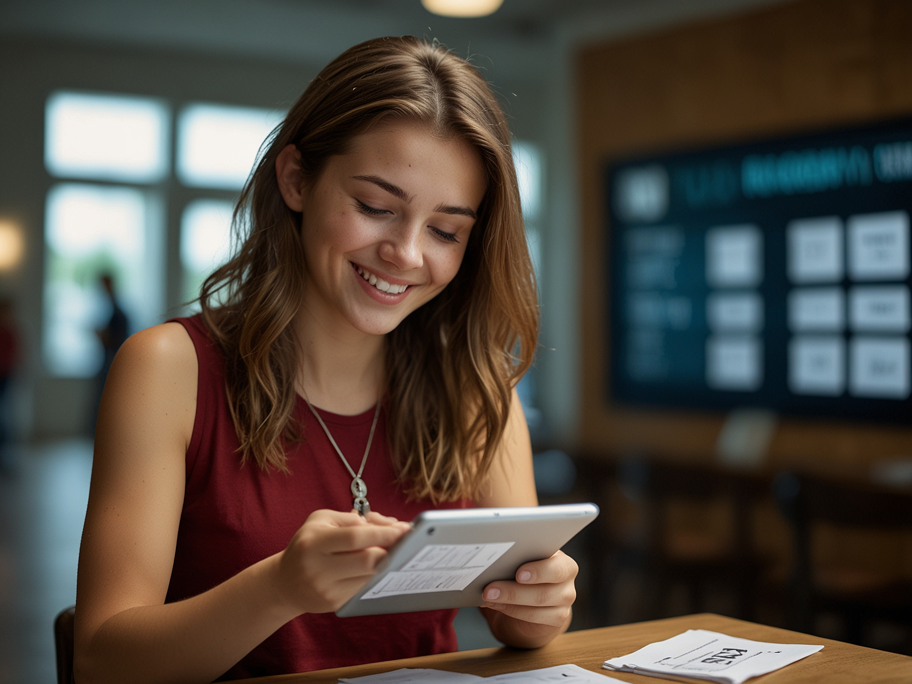 Happy new user registering on Play90